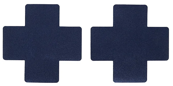 Nipple Covers In Forma De X Albastru Inchis