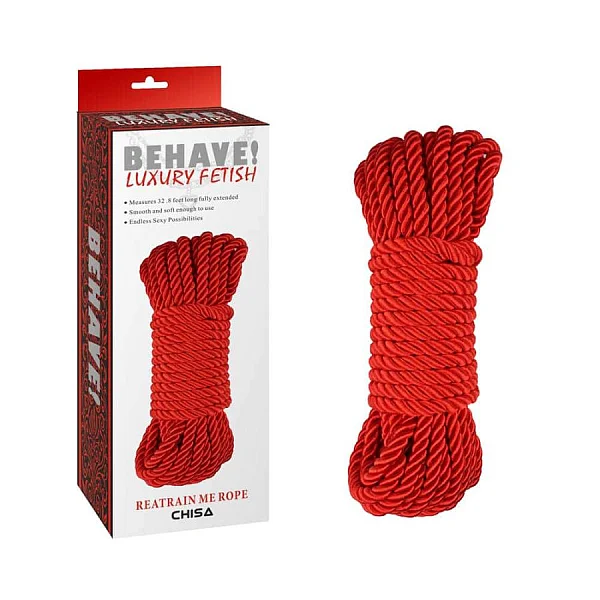 Franghie Pentru Imobilizare Erotica Restrain Me Rope, Rosu, 10 M