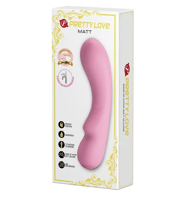 Vibrator Punctul G Matt, Roz, 19 Cm