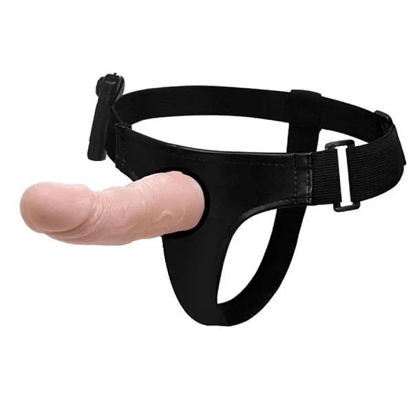 Strap-on Cu Vibratii Ultra Passionate, Natural, 15 Cm