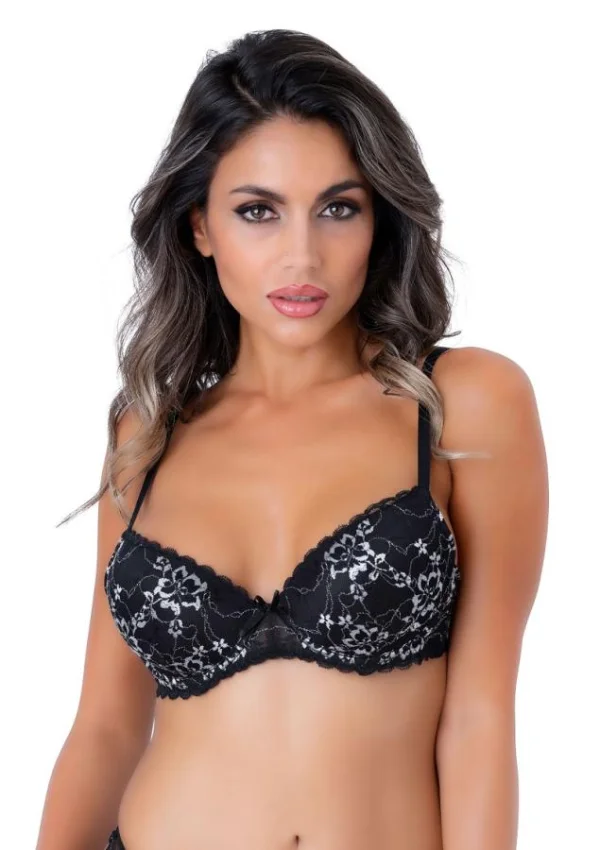 Sutien Cu Flori Dantelate Negru Demi Daring Intimates