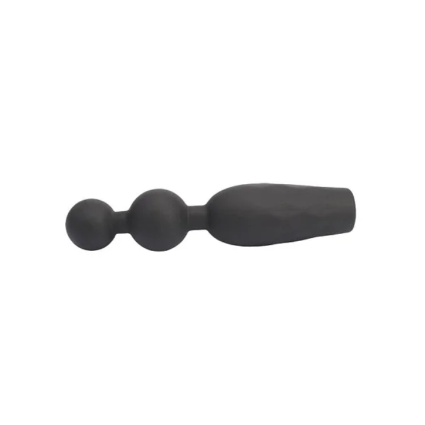Bile Anale Cu Vibratii Booty Beads, Negru, 13 Cm
