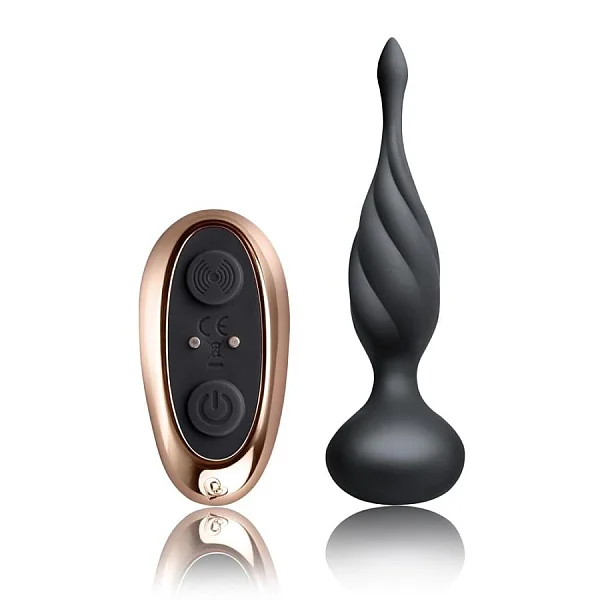 Dop Anal Cu Vibratii Discover, Negru, 13 Cm