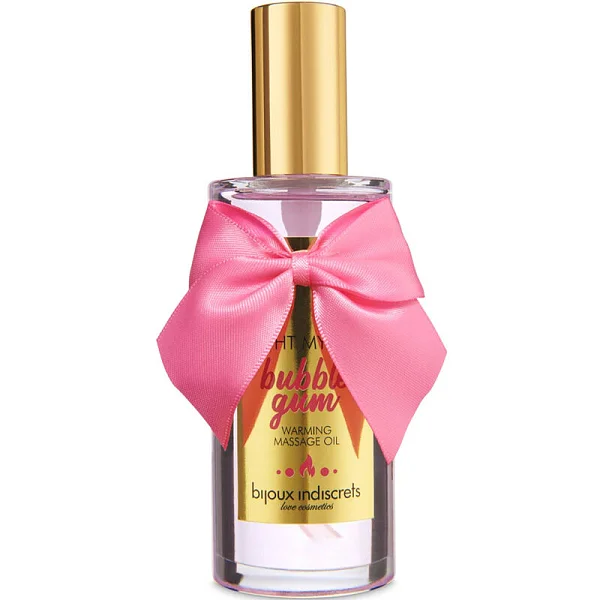 Ulei De Masaj Cu Efect De Caldura Bijoux Indiscrets Aroma Bubble Gum 100 Ml
