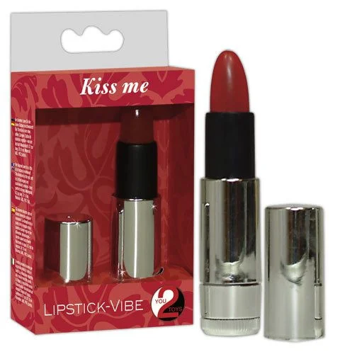 Glont Vibrator Kiss Me, Argintiu, 8.5 Cm