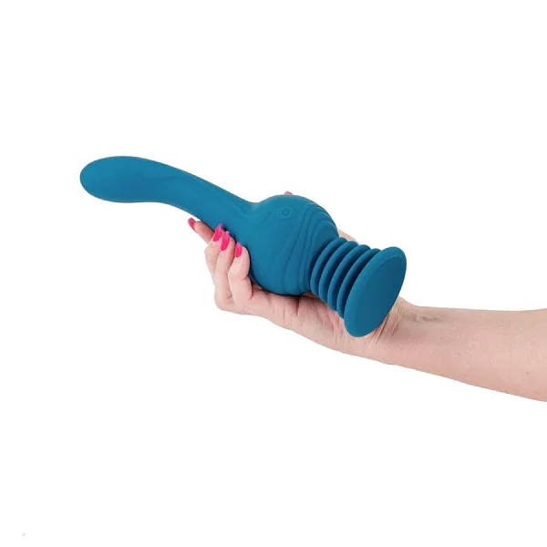 Vibrator Special Extra Puternic Cu Functie Rotatie Revolution Earthquake, Albastru, 24 Cm