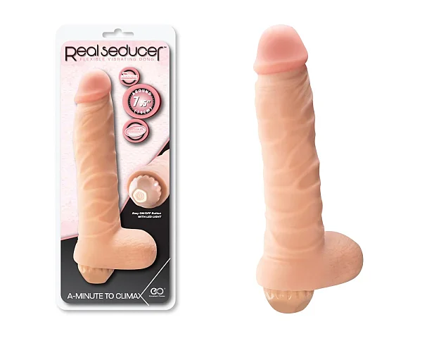 Vibrator Realistic Real Seducer, Natural, 19 Cm