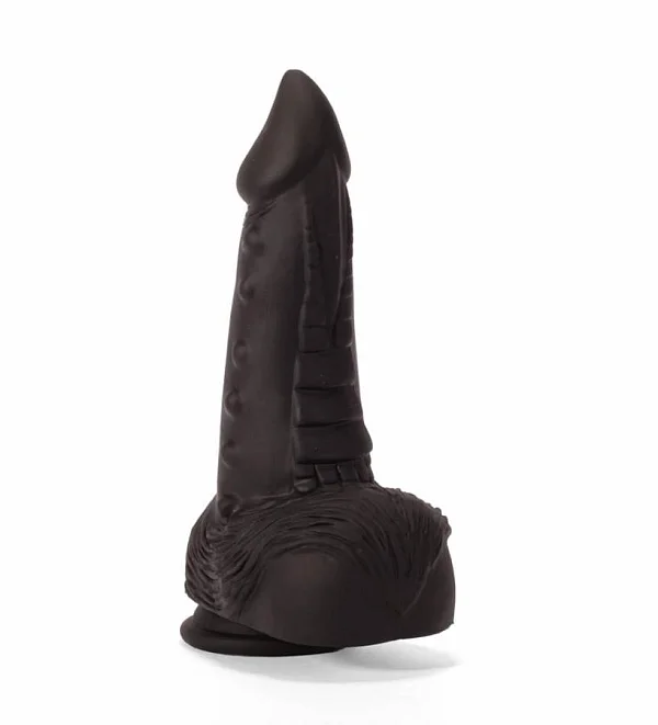 Dildo Cu Ventuza Colours Pleasure, Negru, 21.5 Cm