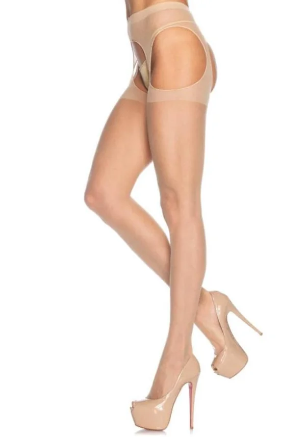 Sheer Suspender Pantyhose O/s Nude