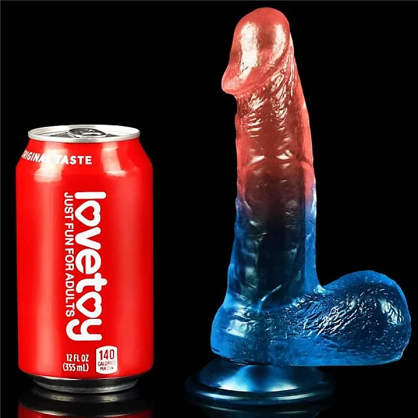 Dildo Realistic Dazzle Studs, Multicolor, 19 Cm