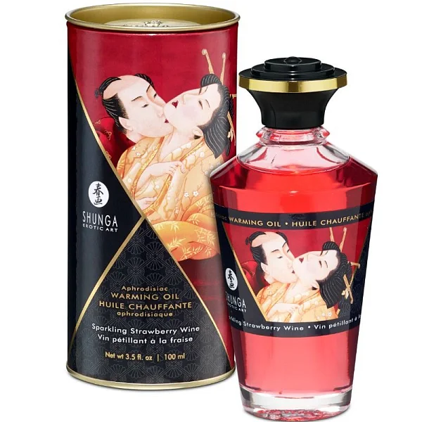 Ulei Afrodiziac Cu Efect De Caldura Sparkling Strawberry Wine, 100 Ml