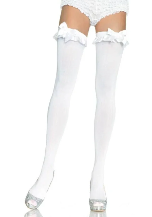 726010 Nylon Otk W/ruffle Bow O/s Wht Marime Universala