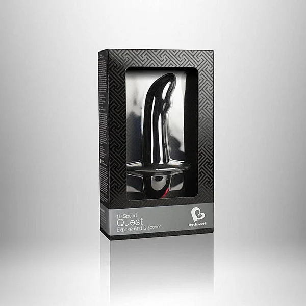 Vibrator Anal Quest, Negru, 11 Cm