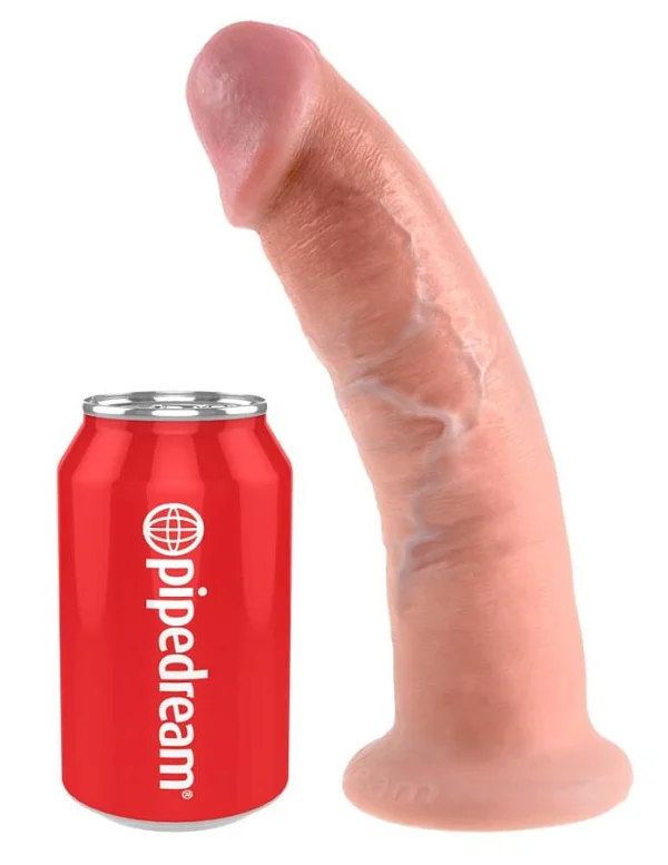 Dildo Realistic Cu Ventuza King Cock, Natural, 22.9 Cm