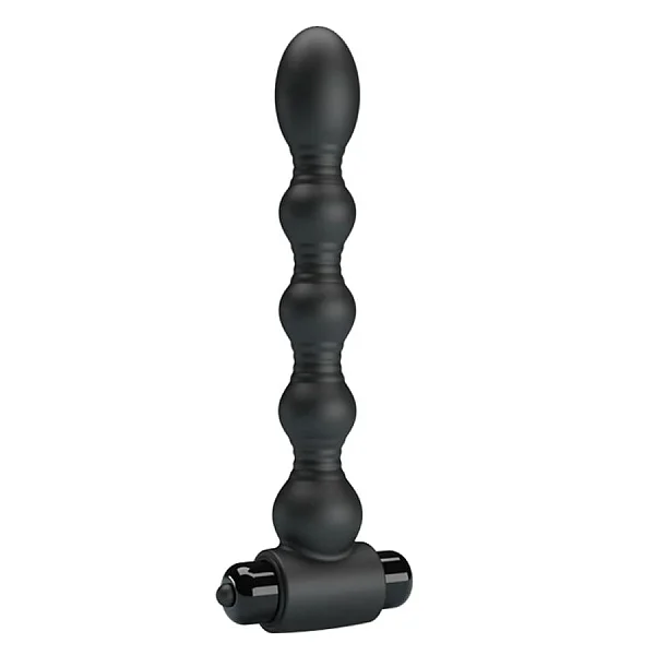 Vibrator Anal Lynn, Negru, 18 Cm