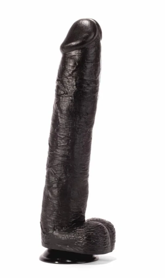 Dildo Realistic Hunters Cock, Negru, 43 Cm