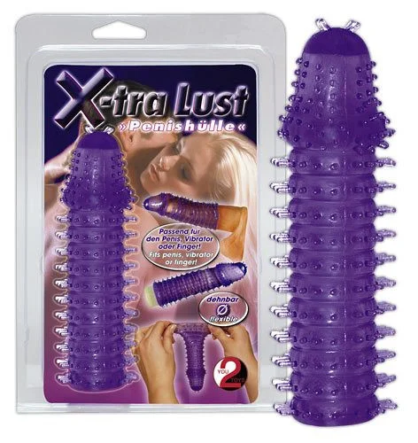 Extensie/manson Penis Sleeve X-tra Lust, Mov, 14.5 Cm