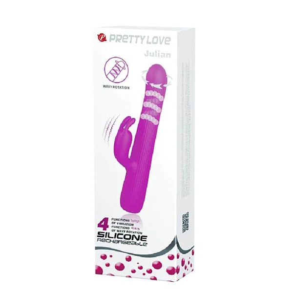 Vibrator Cu Rotatii Julian, Mov, 17.5 Cm