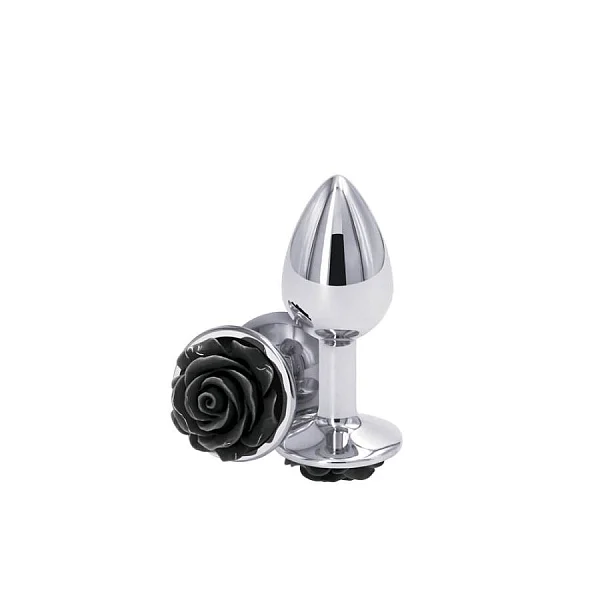 Dop Anal Rear Assets Rose, Argintiu+negru, Small, 7.5 Cm