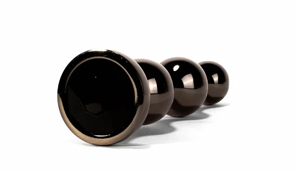 Dop Anal Cu Bijuterie Secret Shine Booty Call S, Metalic + Negru, 10.5 Cm