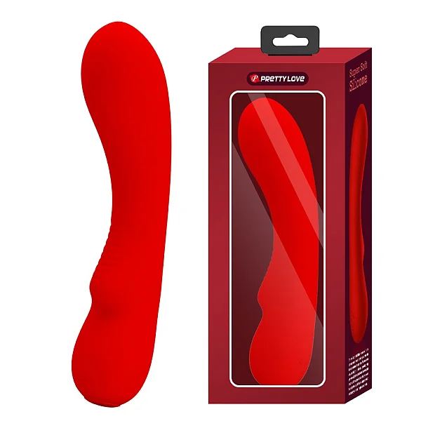 Vibrator Punctul G Matt, Rosu, 19 Cm