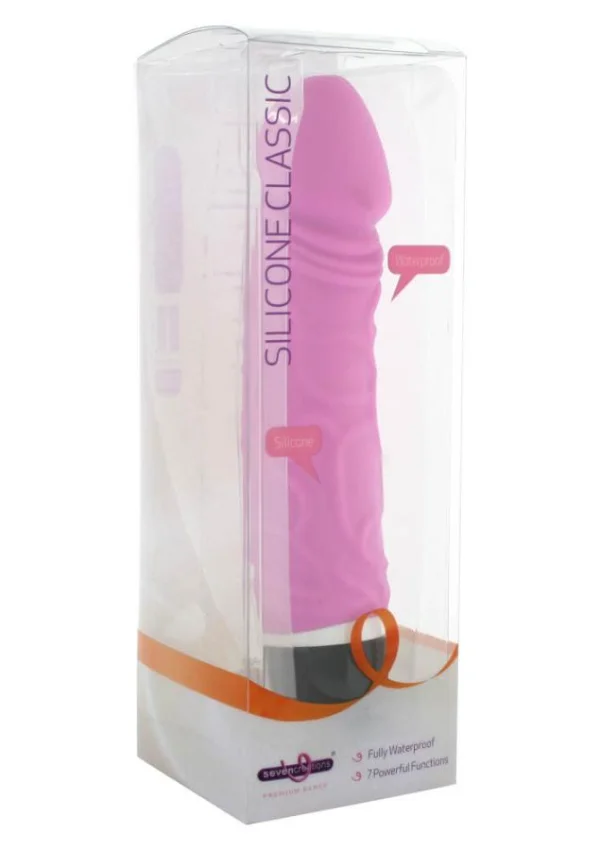 Vibrator Realistic Silicone Classic, Roz, 20 Cm