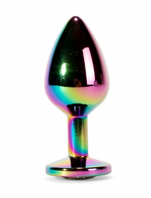 Dop Anal Cu Bijuterie Secret Shine Metal M, Multicolor, 8 Cm