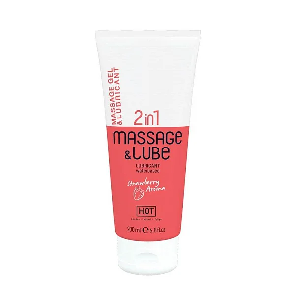 Gel Lubrifiant Si Masaj 2in1 Strawberry, 200 Ml