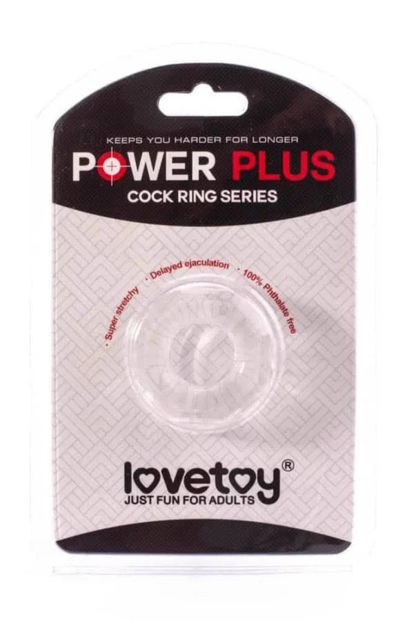Inel Penis Power Plus Cockring  8, Transparent