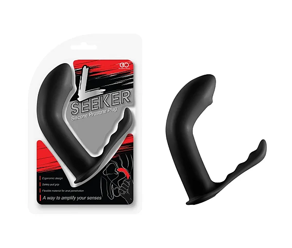 Stimulator Prostata L Seeker, Negru, 8 Cm