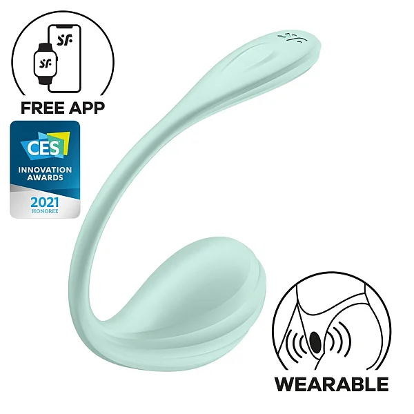 Vibrator Special Portabil Smooth Petal, Verde Menta