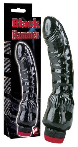 Vibrator Realistic Black Hammer, Negru, 22 Cm