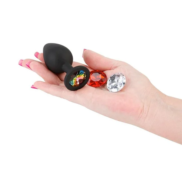 Dop Anal Cu Bijuterii Glams Xchange  Round, Medium, 8 Cm