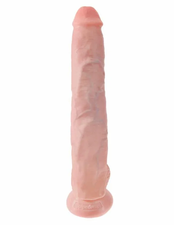 Dildo Realistic Cu Testicule King Cock, Natural, 35 Cm