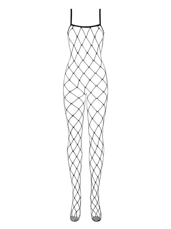Bodystocking Catsuit Tip Plasa, Negru, S/m/l