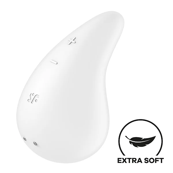 Vibrator Clitoridian Dew Drop, Alb