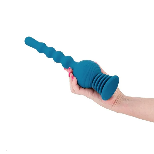 Vibrator Special Extra Puternic Cu Functie Rotatie Revolution Hurricane, Albastru, 28 Cm