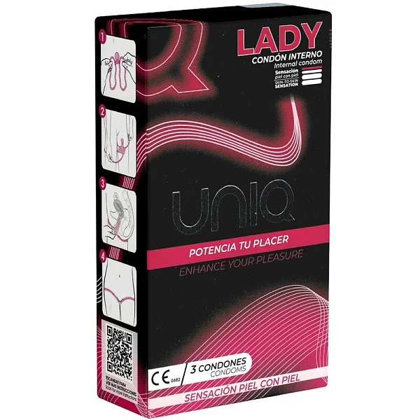 Prezervative Femei Fara Latex Uniq, 3 Bucati