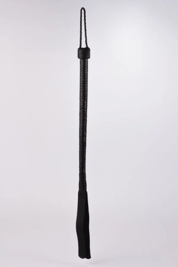 28" Kid Leather 9 Tails Flogger Black_b15o25_3