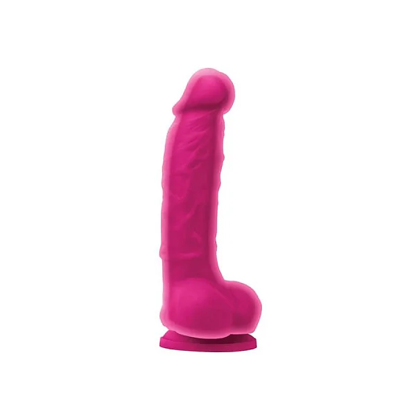 Dildo Realistic Colours Dual Density, Roz - 13 Cm
