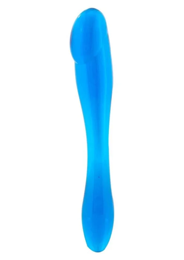 Dildo Clasic Dublu, Albastru, 18 Cm