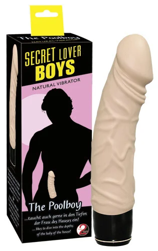 Vibrator Realistic Secret Lover Boys The Poolboy, Bej, 21 Cm