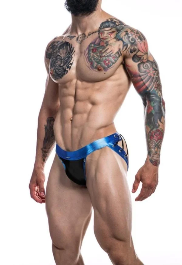 C4m-desire Jockstrap-blueleatherette-xl