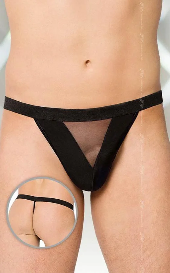 Chiloti String Cu Plasa, Negru, S/l