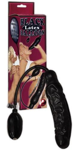 Dildo Gonflabil Black Latex Balloon, 24 Cm